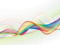 Abstract rainbow wave line