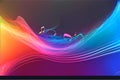 Abstract rainbow wave on transparent background, Design element, wallpaper, modern abstract, Visualization of music