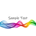 Abstract rainbow wave vector background, horizontal wavy colored wave lines on a white background Royalty Free Stock Photo