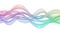 Abstract rainbow waves flowing across white background Royalty Free Stock Photo