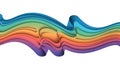 Abstract Rainbow Wavy Layers Background Royalty Free Stock Photo