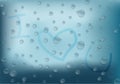 Abstract raindrop i love you text background Royalty Free Stock Photo