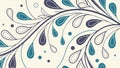 Abstract Raindrop Pattern with Swirling Decorative Elements, vector design Generative AI Royalty Free Stock Photo