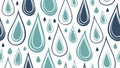 Abstract Raindrop Pattern in Varying Blue Tones, vector design Generative AI Royalty Free Stock Photo