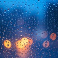 Abstract raindrops Water droplets on glass create an intriguing abstract background Royalty Free Stock Photo