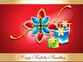 Abstract raksha bandhan background with gifts