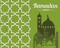 Abstract `Ramadan Kareem` illustration for Islamic celebration