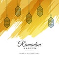 Abstract ramadan kareem watercolor background