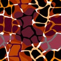 Abstract random brown tribal pattern of curved shapes.