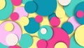 Abstract random circle size pattern pastel colors background