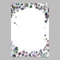 Abstract random dot design page template - trendy vector blank poster border graphic with colorful circles