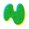 Abstract random fluid risograph element