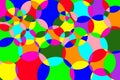 Random multi coloured background made from circles