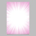 Abstract ray burst cover design template - gradient vector brochure background graphic Royalty Free Stock Photo