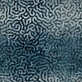 Abstract reaction diffusion seamless pattern. Creative denim baskground