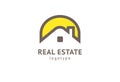 Abstract real estate agent logo icon vector design. Rent, sale of real estate vector logo, House cleaning, home security, real Royalty Free Stock Photo