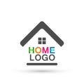 Abstract real estate square House roof and home logo vector element icon design vector on white background