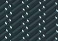 Abstract realistic 3D gray geometric cubes pattern on black background Royalty Free Stock Photo