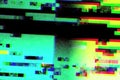 Abstract realistic screen glitch flickering, analog vintage TV signal with bad interference, static noise background Royalty Free Stock Photo