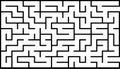 Abstract rectangular maze. Game for kids. Puzzle for children. One entrance, one exit. Labyrinth conundrum. Flat vector illustrati