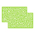 Abstract rectangular maze. Game for kids. Puzzle for children. One entrance, one exit. Labyrinth conundrum. Flat vector illustrati