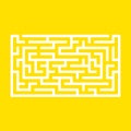 Abstract rectangular maze. Game for kids. Puzzle for children. One entrance, one exit. Labyrinth conundrum. Flat vector Royalty Free Stock Photo