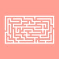 Abstract rectangular maze. Game for kids. Puzzle for children. One entrance, one exit. Labyrinth conundrum. Flat vector