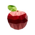 Abstract red apple. Polygonal design. Royalty Free Stock Photo