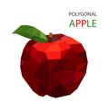 Abstract red apple. polygonal design. Royalty Free Stock Photo