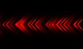 Abstract red arrow light direction speed geometric on black technology design futuristic creative background vector Royalty Free Stock Photo