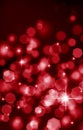 Abstract red background, Christmas, bokeh, light effect, holiday, bright, light, stars Royalty Free Stock Photo