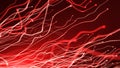 An abstract red background in the form of lightning-like stems of a fantastic plant.