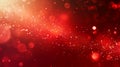 Abstract red background with a gentle bokeh glow. Background for design with flickering light particles