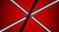 Abstract Red Background with Glowing White Light Tubes Royalty Free Stock Photo