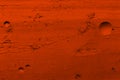 Abstract red background. The planet Mars