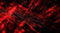 Abstract red background with programming codes forming futuristic digital matrix, creating dynamic and immersive visual effect, Royalty Free Stock Photo