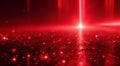 Abstract red background with sparkling particles and light beams, creating a dramatic and vibrant atmosphere suitable for creative Royalty Free Stock Photo