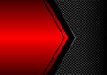 Abstract red banner silver line on black metal hexagon mesh pattern design modern futuristic background vector