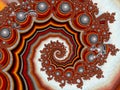 Abstract Red Beaded Helix Background Fractal Art