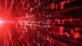 Abstract Red Binary Data Stream Royalty Free Stock Photo