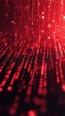 Abstract red binary matrix digital background Royalty Free Stock Photo