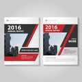 Abstract red black annual report Leaflet Brochure Flyer template design, book cover layout design Royalty Free Stock Photo