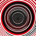 abstract red and black background with concentric circles and spirals AI Generated