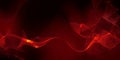 Abstract red and black background with flowing shapes and light particles creating depth Royalty Free Stock Photo