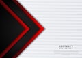 Abstract red and black color triangle geometric overlap layer on white background modern style Royalty Free Stock Photo