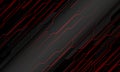 Abstract red black cyber geometric dynamic on white with blank space futuristic design modern technology background vector Royalty Free Stock Photo