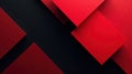 Abstract red and black geometric shapes design featuring intense color contrast and sharp lines. Generative AI Royalty Free Stock Photo