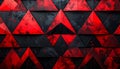 Abstract Red and Black Geometric Triangle Pattern Royalty Free Stock Photo