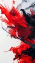 Abstract red and black ink painting Royalty Free Stock Photo