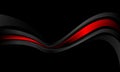 Abstract red black metallic curve wave geometric design modern futuristic background vector Royalty Free Stock Photo